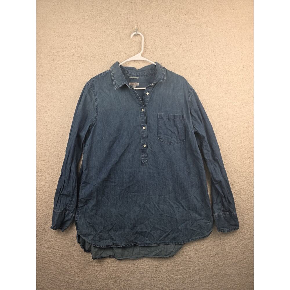 Merona Women's Denim Button-Down Shirt Size XXL